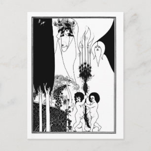 Black and white goth gothic art new Salome Postkarte