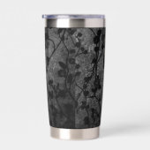 Black and White Gothic Antique Floral Thermobecher (Rechts)