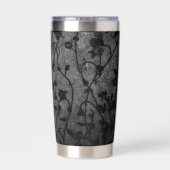 Black and White Gothic Antique Floral Thermobecher (Rückseite)