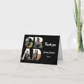 Black and White GRAD Photo Dankeskarte (Vorderseite)
