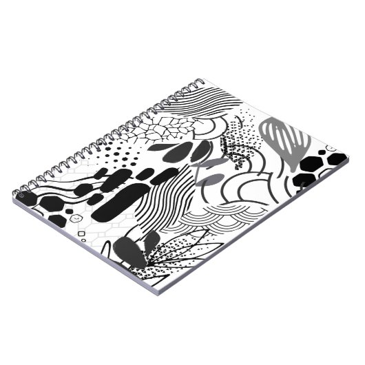 Black and white & gradient abstract graphic note notizblock (Linke Seite)