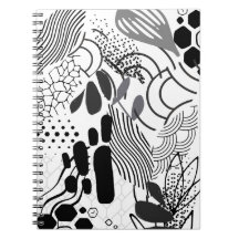 Black and white & gradient abstract graphic note