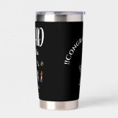 Black and White Graduate Thermos Thermobecher (Links)