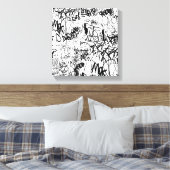 Black and White Graffiti Abstract Collage Leinwanddruck (Insitu (Schlafzimmer))