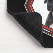 Black And White Great Dane In A Red Frame Mousepad (Ecke)
