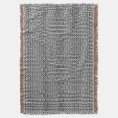 Black and White Greek Key Pattern Decke (Vorderseite Vertikal)