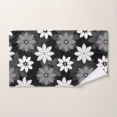 Black and white, grey seamless flower pattern badhandtuch set (Handtuch)