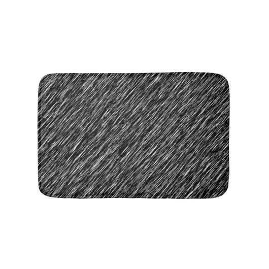 Black and White Grunge Pattern Badematte (Vorderseite)
