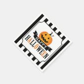 Black and White Halloween Cocktail Napkin Serviette (Ecke)