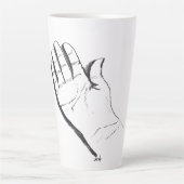 black and white hand on coffee mug milchtasse (Vorderseite)