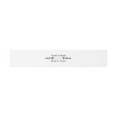 Black and White Hand to Hand Wedding Einladungsbanderole (Flach)