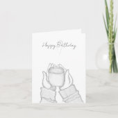 black and white hands with coffee on Note Card Karte (Vorderseite)