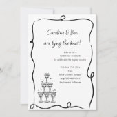 Black and White Handwritten Couple Wedding Shower Einladung (Vorderseite)