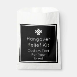 Black and White Hangover Relief Kit Fahnen Geschenktütchen