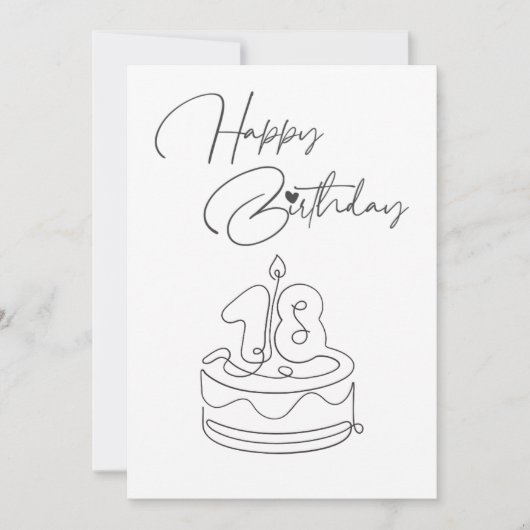 BLACK AND WHITE HAPPY BIRTHDAY CARD (Vorderseite)
