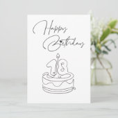 BLACK AND WHITE HAPPY BIRTHDAY CARD (Stehend Vorderseite)