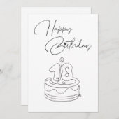 BLACK AND WHITE HAPPY BIRTHDAY CARD (Vorne/Hinten)