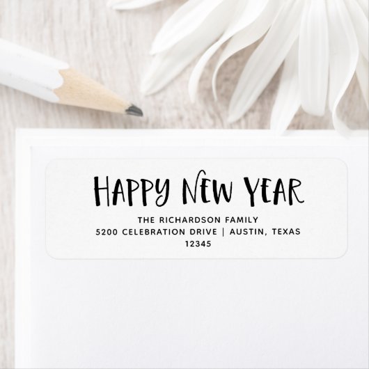 Black and White Happy New Year (Insitu)