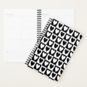 Black and White Hearts Love Planner Notebook Planer (Anzeige)