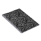 Black and White Hearts Printed Cover Notebook Notizblock (Rechte Seite)