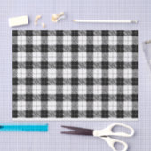 Black and White Herringbone Tissue Paper Seidenpapier (Handwerk)