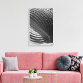 Black and White Hosta Leaf Leinwanddruck (Insitu (Wohnzimmer))