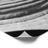 Black and White Hosta Leaf Poster (Ecke)