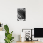 Black and White Hosta Leaf Poster (Heimbüro)
