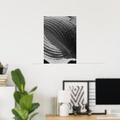 Black and White Hosta Leaf Poster (Heimbüro)