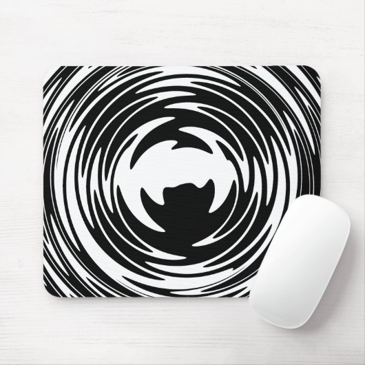 Black And White Illusion Mousepad (Mit Mouse)