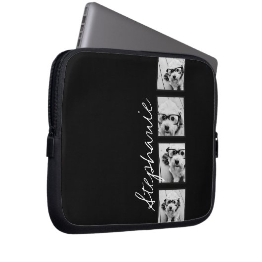 Black and White Instagram Laptopschutzhülle (Vorne Rechts)