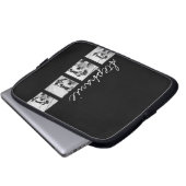 Black and White Instagram Laptopschutzhülle (Vorne Knopf)