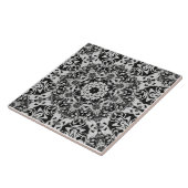 black and white intricate mandala pattern art fliese (Seite)
