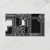 Black and White IT Technology Consultant Visitenkarte (Rückseite)