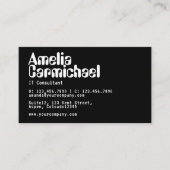 Black and White IT Technology Consultant Visitenkarte (Vorderseite)