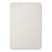 Black and White Ivory Polka Dot Pattern Retro Badematte (Vorderseite Vertikal)