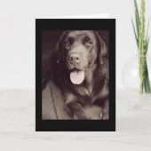 Black And White Labrador Retriever Dog Note Card Karte (Vorderseite)