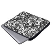 Black and White Lace Handy Case (Vorne Knopf)