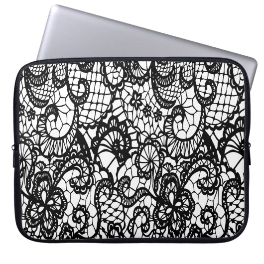Black and White Lace Handy Case (Vorderseite)