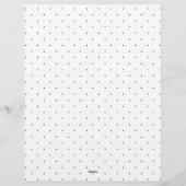 Black And White Laurel Monogram Polka Dot Pattern Briefbogen (Rückseite)