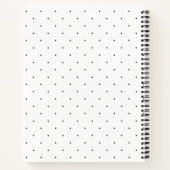 Black And White Laurel Monogram Polka Dot Pattern Notizblock (Rückseite)
