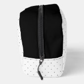 Black And White Laurel Monogram Polka Dot Pattern Waschbeutel (Rechts)