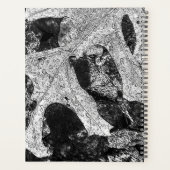 Black and White Leaf Nature Planer (Rückseite)