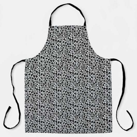 Black and white leopard cheetah pattern schürze (Vorderseite)