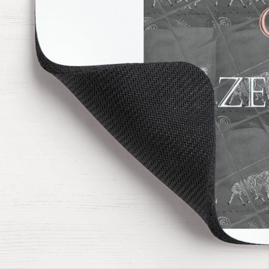 Black and White Lets Go Zebra Hakuna Matata motif Mousepad (Ecke)