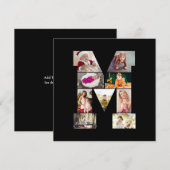 Black and White Letter M Photo Collage Ankündigung (Vorne/Hinten)