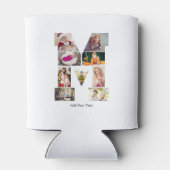 Black and White Letter M Photo Collage Dosenkühler (Rückseite)