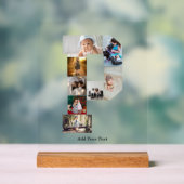 Black and White Letter P Photo Collage Acrylschild (Neutral)