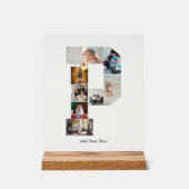 Black and White Letter P Photo Collage Acrylschild (Vorderseite)