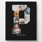 Black and White Letter P Photo Collage Fotoplatte (Vorderseite)